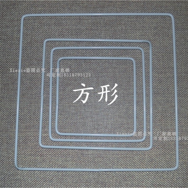 DIY Handmade Accessories Braided Hemp Rope Large Iron Ring Iron Ring Dream Catcher Material Round Square Hardware Solid Iron Ring