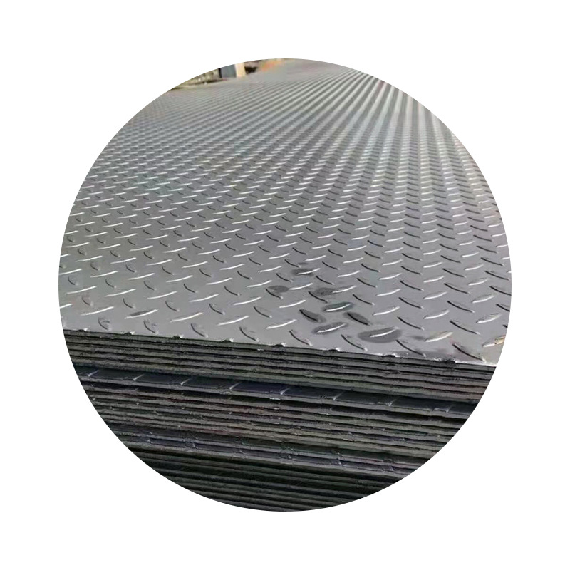 Foshan spot galvanized checkered plate q235b pattern steel plate non-slip steel plate hot dip galvanized checkered plate thickness is complete
