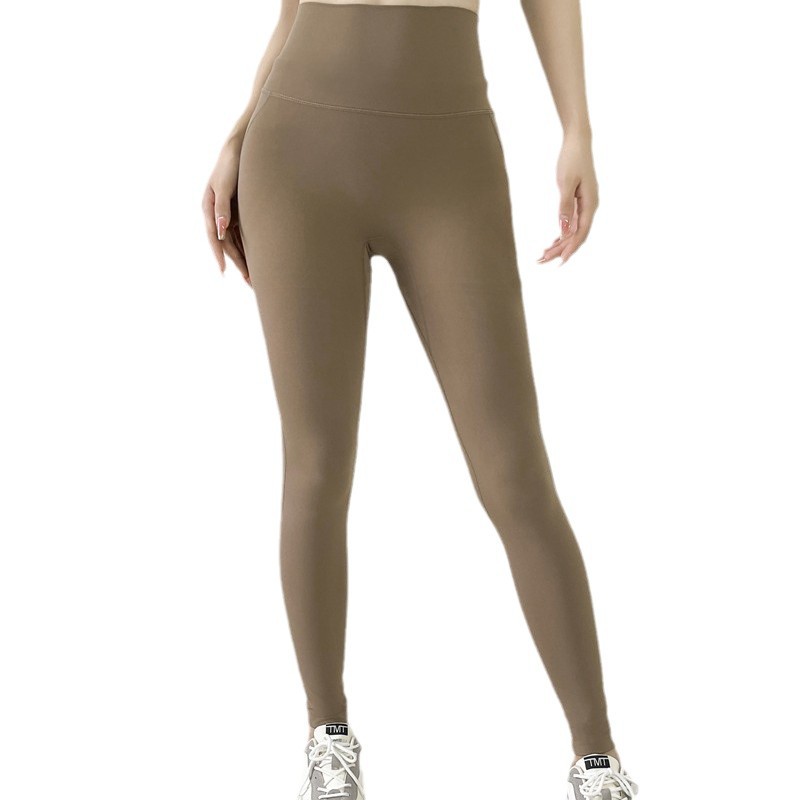 Naked seamless no-wear underwear yoga trousers high waist hip tight quick-drying fitness pants training running pants
