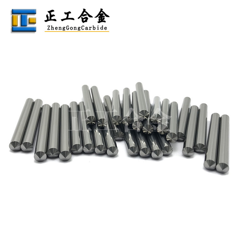 Yl10.2 Fine Capsules Tungsten Steel Round Rod 5 * 50mm * 120 ° Conical Tungsten Carbide Needle High Speed Rotary Thimble