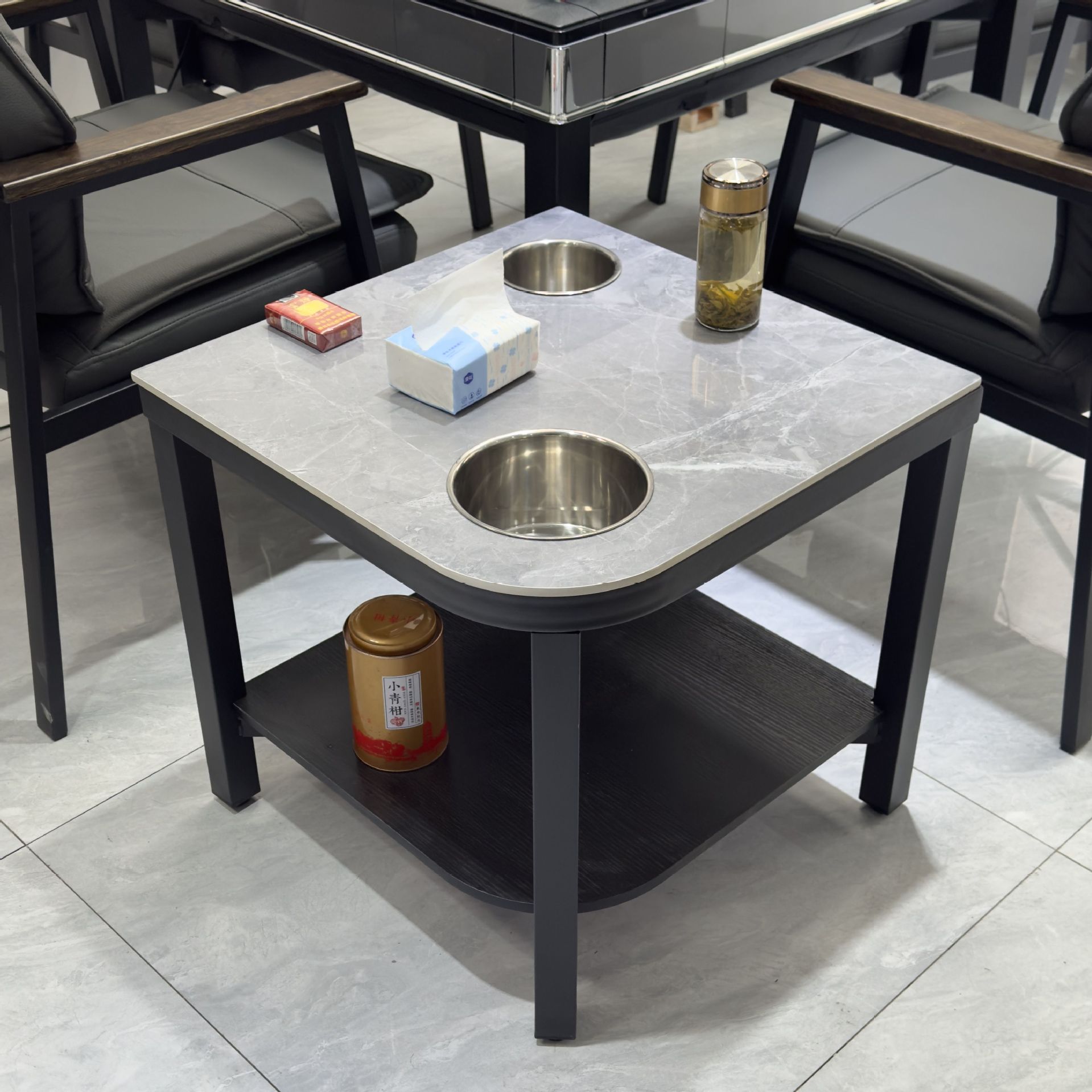 Специальный чайный стол для махjong машины, высококачественный, шахматы и карты, каменный чайный стол, чайная полка для махjong, водонепроницаемый, огнеупорный маленький чайный стол