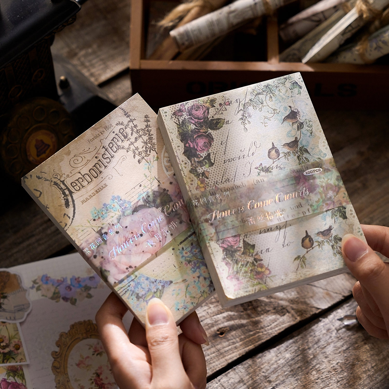 Утренние цветы, серия эха, бумага, легкая ретро литература, фон для бумаги, DIY заметки