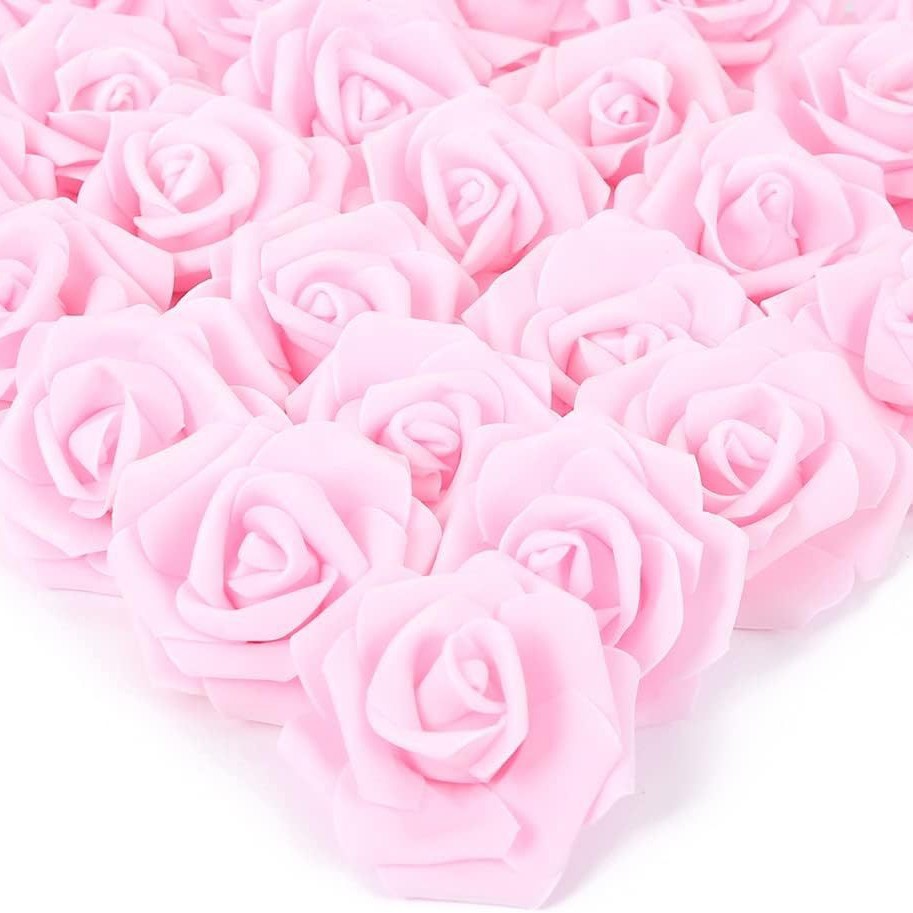 in stock 7cm simulation foam rose flower wedding home decoration flower wreath with flower pe rose flower head wholesale