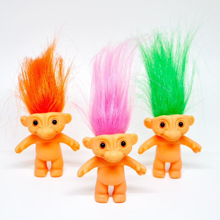 New Indian kid Ugly Baby vinyl doll retro giant model doll 80 s 6cm high long hair doll