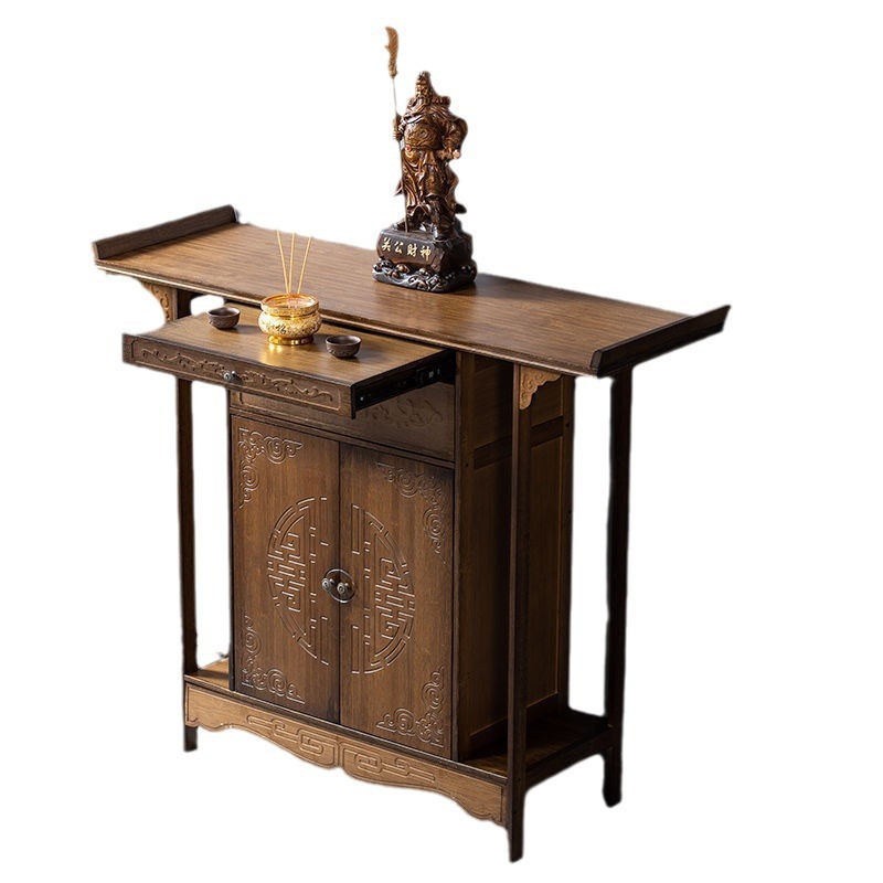 Solid Wood Worship Table Buddha Table Home Buddha Table Simple Fragrant Table God Table Cabinet Chinese Shrine Worship Table Worship Table