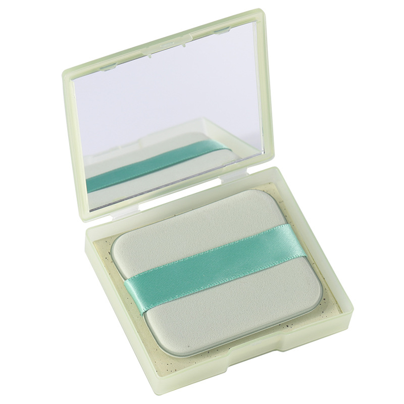 Bamboo Charcoal Facial Oil Absorbing Paper with Mirror Oil Absorbing Paper with Powder Puff Mirror Box Storage Portable Refreshing Facial Oil Absorbing Paper
