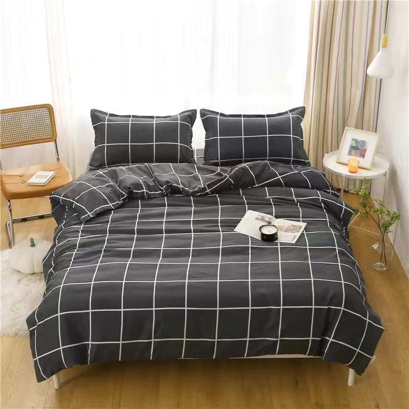 Autumn and Winter Duvet Cover Single Piece Skin-Friendly Quilt Cover Student Four-Piece Set Single/Double Dormitory 150X200 Single Brushed Fabric