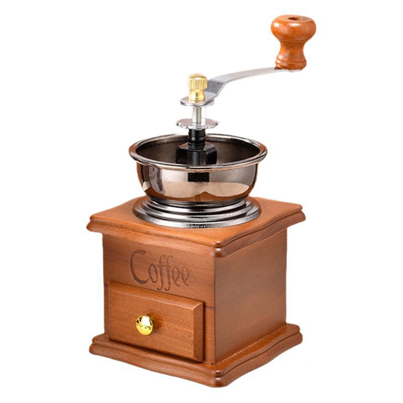 Household small retro hand-cranked coffee machine hand grinder bean grinder kitchen manual coffee bean grinder wholesale manufacturers