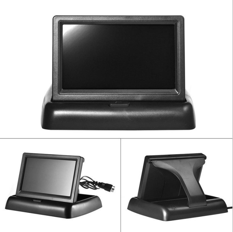 Car Display 4.3-Inch Foldableing Screen Car Display Reversing Image Hd Display