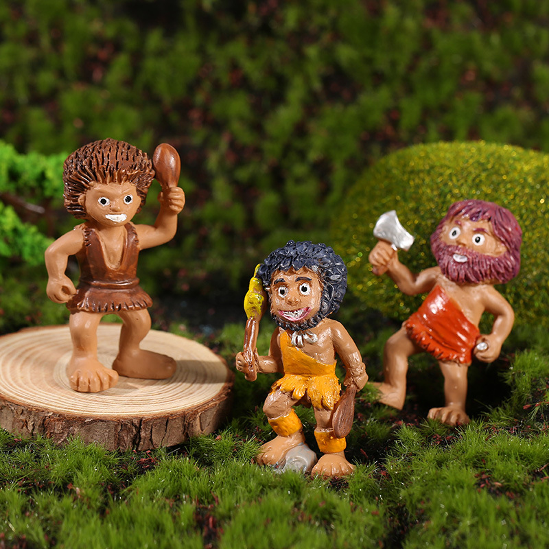 New Cross-Border Creative Landscaping Ornaments Antique Primitive Savage Tribe Micro Landscape Scenery Primitive Model