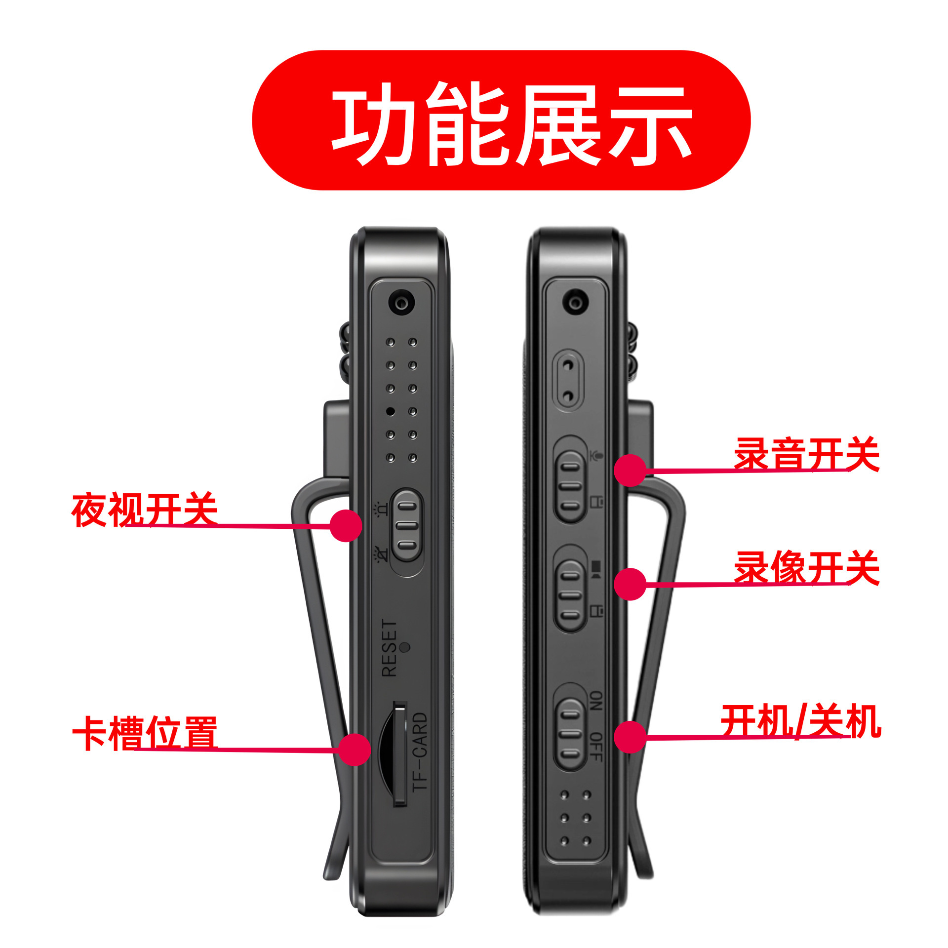 L7 Cross-border Explosions Outdoor Pocket Recorder Conference Audio and Video Recording Portable Motion Conference Recorder