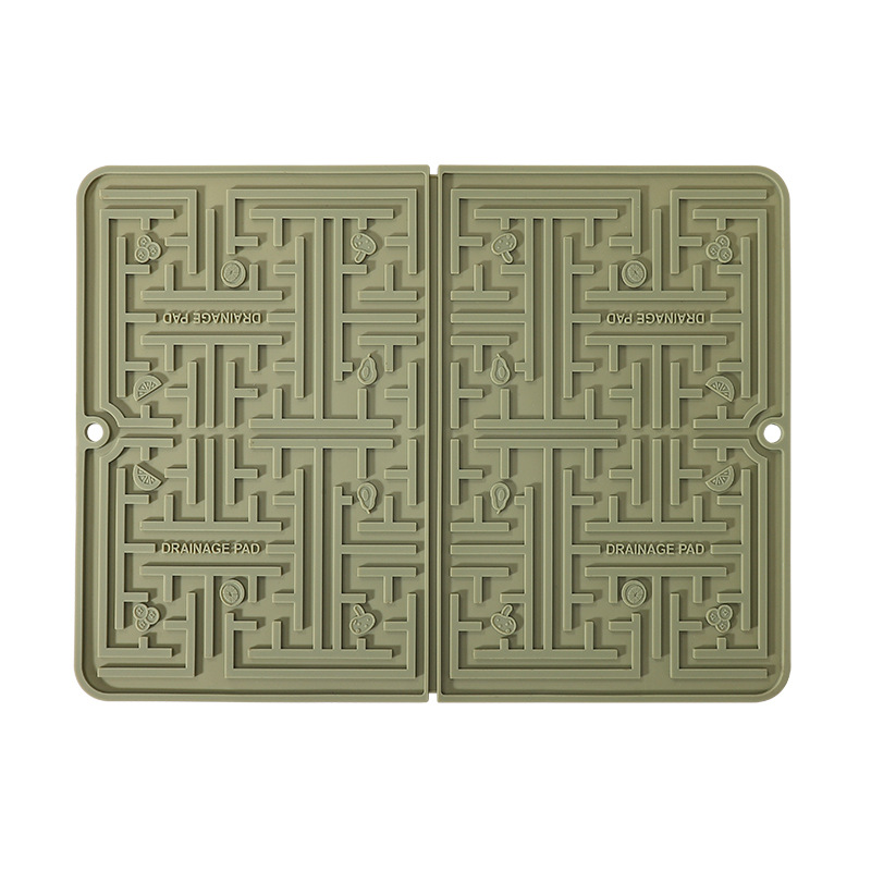 Household Silicone Kitchen Drain Mat Placemat Anti-scald Insulation Mat Anti-slip Mat Coaster Silicone Mat Factory Wholesale