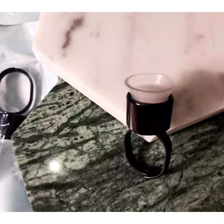 Tattoo Ring Cup, Sponge Cup, Eyebrow Tattoo Color Ring Cup, Disposable Plastic Finger Rest, Eyebrow Tattoo Supplies