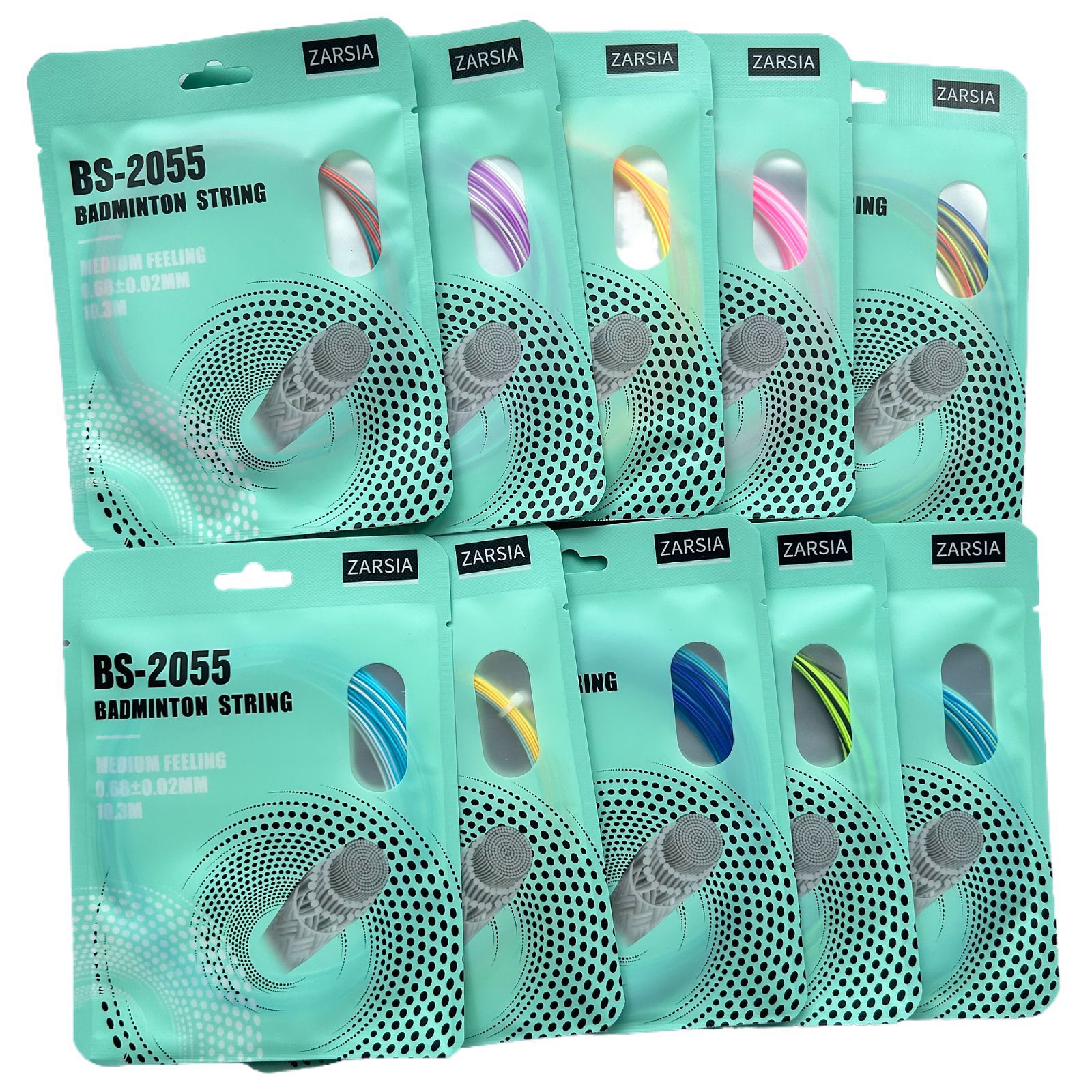 ZARSIA радужная высокоэластичная нить для бадминтона, эластичная, двухцветная, простая отделка