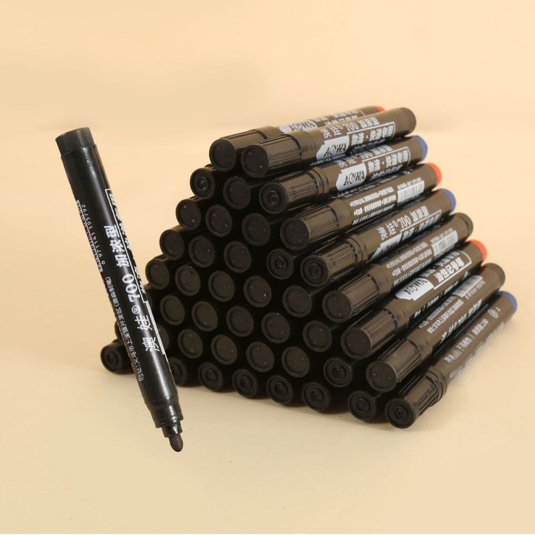 Оптовая продажа Aowa 700 масляного маркера черного красного синего водонепроницаемого