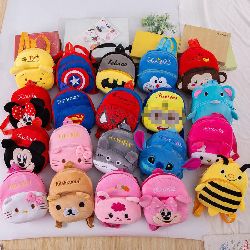 Cross-Border Toddler Baby Casual Plush Bag Year-Old Coin Purse Burden Reduction Cartoon Foreign Trade Backpack Casual Backpack