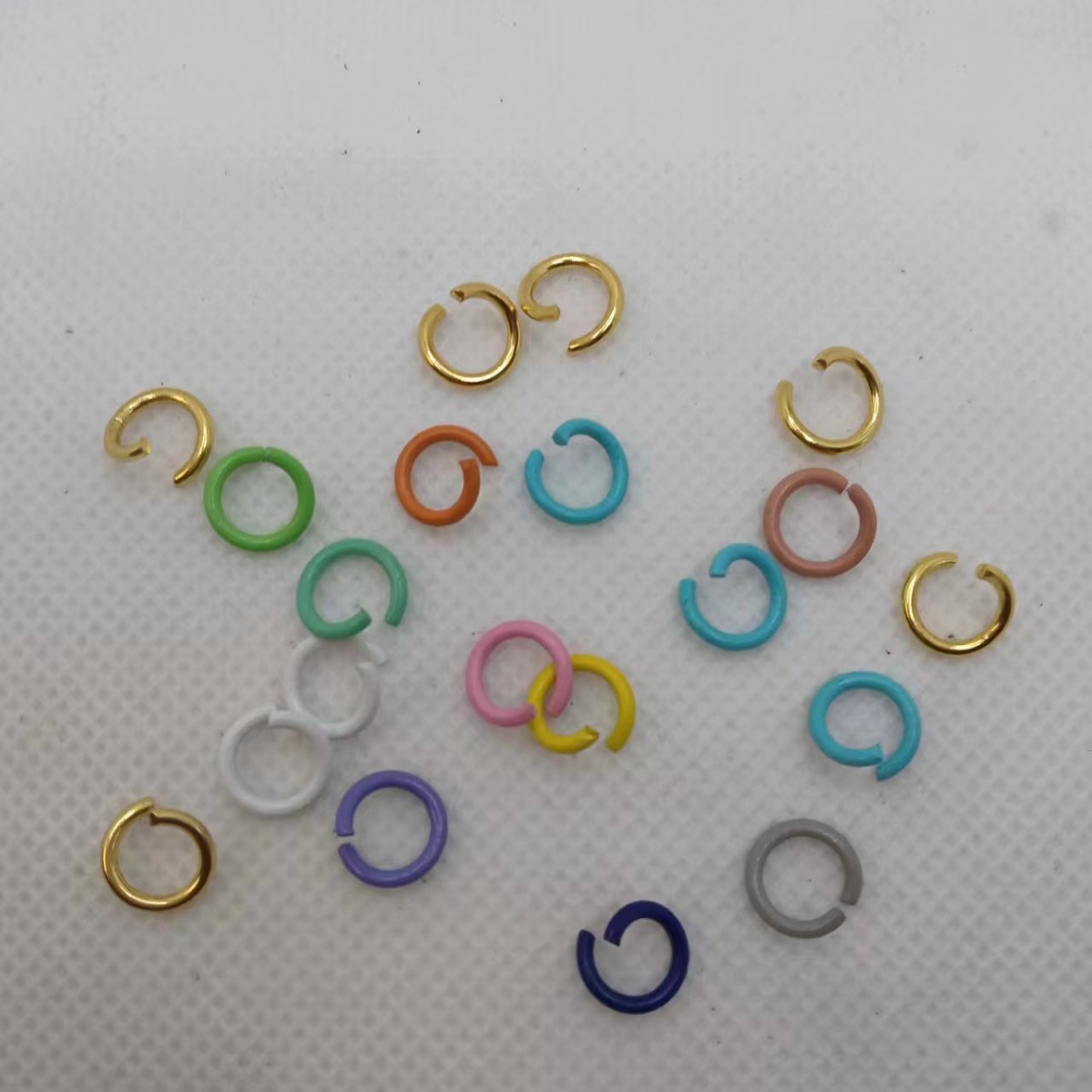 DIY Jewelry ACCessories Open Ring 8MM Spray Paint Colorful Single CirCle KeyChain ConneCting Ring Iron Ring C Ring