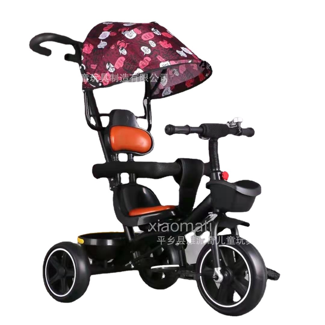 Children's Tricycle Bicycle 1-3-5 Years Old Baby Stroller Infant Lightweight Kidsren's Bicycle Can Be Pushed and Riding