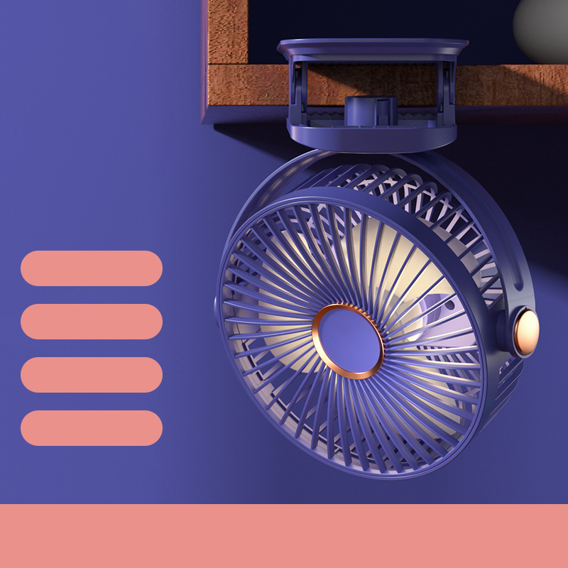 Cross-border mini fan USB charging portable home desktop office wall-mounted light clip fan