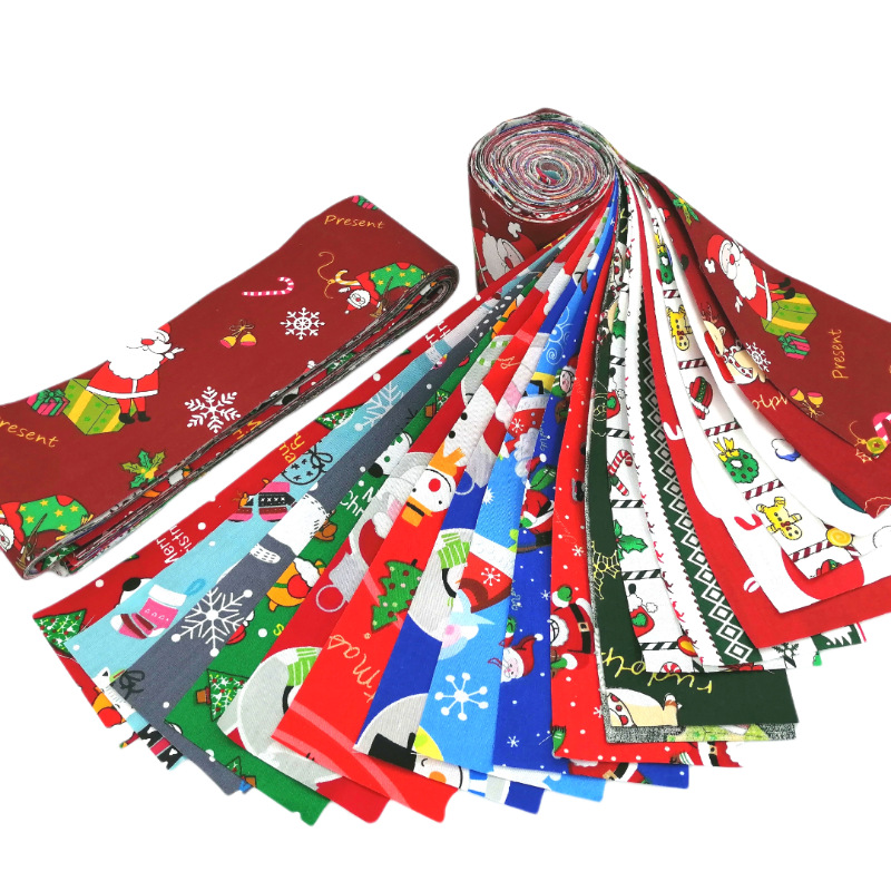 New Christmas series small cloth small cloth group cotton Christmas pattern decoration long diy patchwork spot wholesale