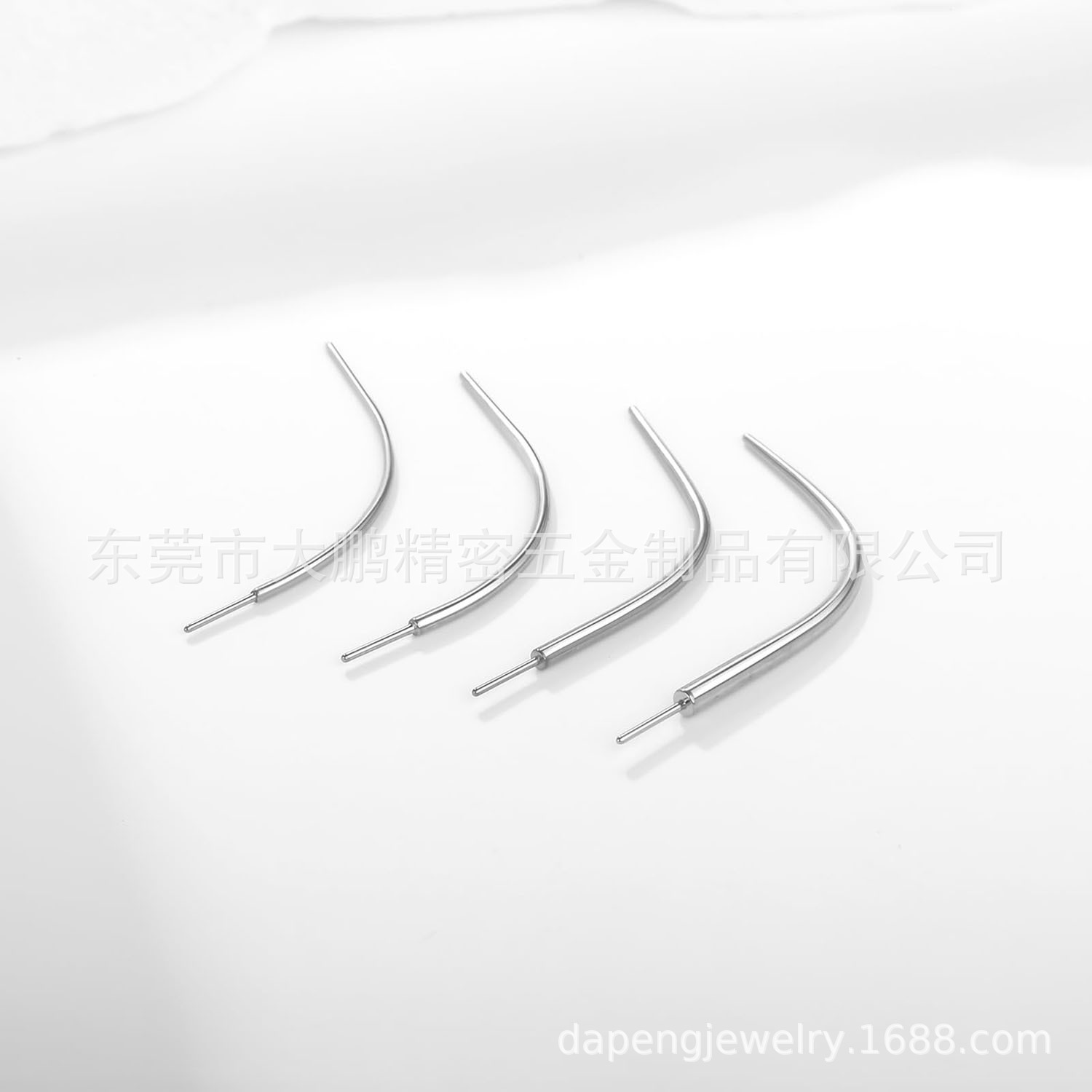 Stainless Steel Curved Curved Guide Needle Rod Piercing Threaded Needle Nose Nail Ear Bone Nail Eyebrow Nail Piercing Auxiliary Tool