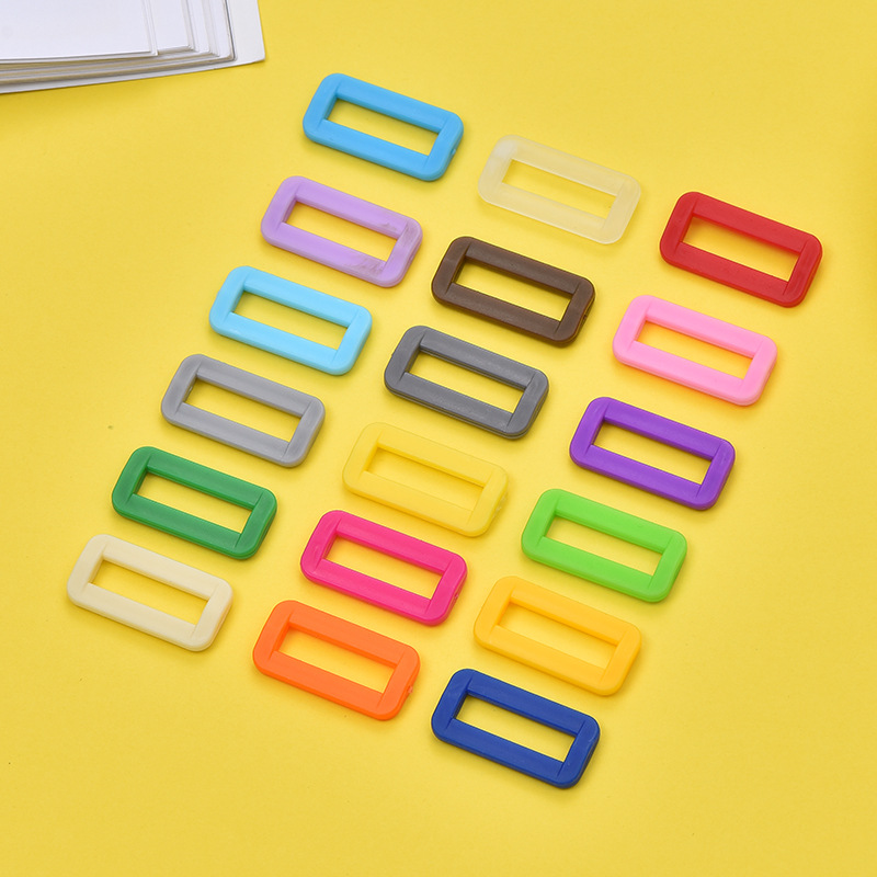 Manufacturer's Ready-Made Japanese Buckle, Adjustable Colorful Mesh Buckle, School Bag Buckle, Luggage Accessories, Portable Ultra-Light Plastic Square Buckle