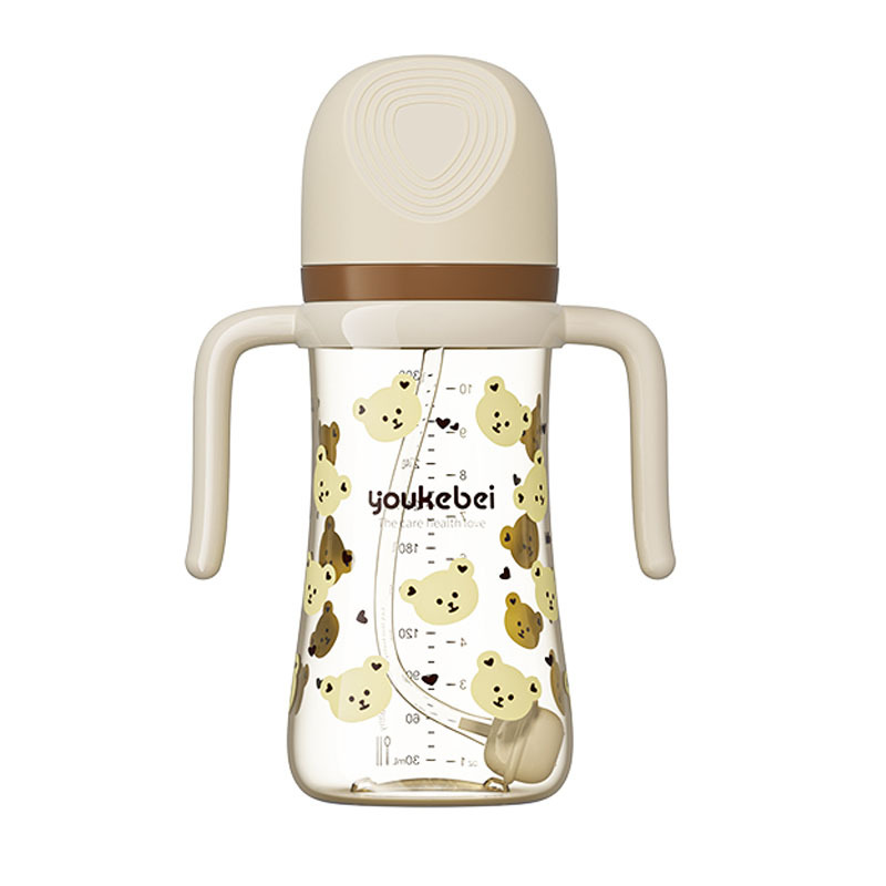 Baby straw feeding bottle big baby children straw cup drinking milk 1-2-3 years old drinking cup drop-resistant for more than 6 months