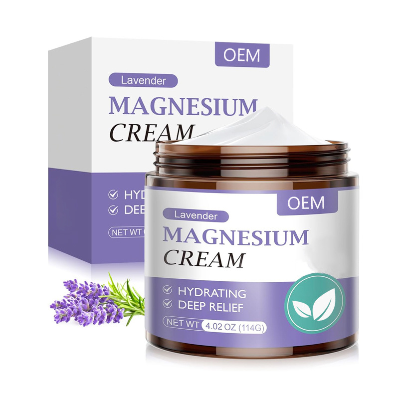 Amazon's Popular Magnesium Cream Oem Customization Can Be Used All over the Body to Relieve Muscle Nighttime Magnesium Cream English Packaging Oem
