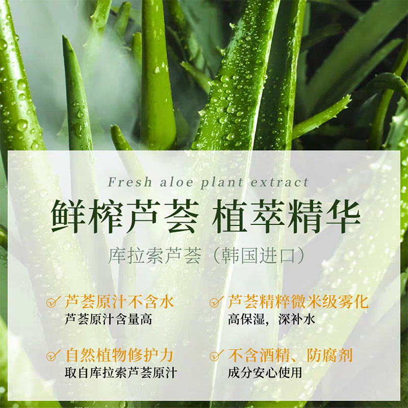 Hyaluronic Acid Hydrating Spray Women's Moisturizing Aloe Vera Hydrating Spray Soothing Repair Four Seasons Refreshing Makeup Spray Wholesale