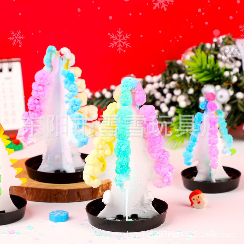 Christmas Tree Magic Tree Paper Blooms with Watering Snowflakes Colorful Magic Crystals Christmas Gifts Wholesale