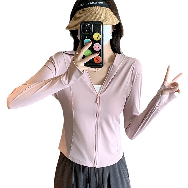 H266 Women's Sunscreen Clothing Anti-ultraviolet Summer Ice-feeling Breathable Skin Clothing Outdoor Thin Sunscreen Clothing Sports Jacket