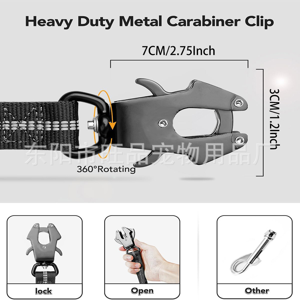 Factory Direct Supply Cross-Border Hot Air Leash Durable Dog Leash Explosion-Proof Pet Dog Leash Wholesale Large Dog Leash