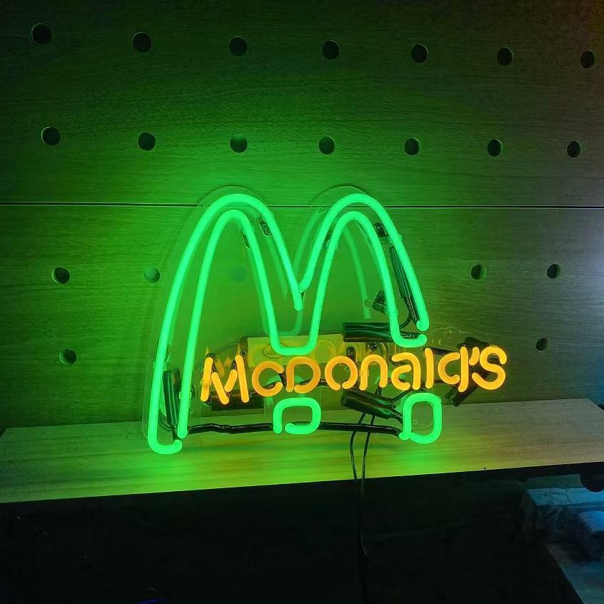 Uncle Barley Glass Neon Tube Letter Sign Neon Light Party Art Decorative Light Creative Letter Light