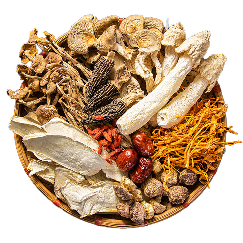 Yunnan Mountain Delicacies Mushroom Soup Bag, Colorful Mushroom Soup Bag, Mushroom Bag, Morel, Matsutake Mushroom Soup Bag, Soup Dry Goods, Whole Box