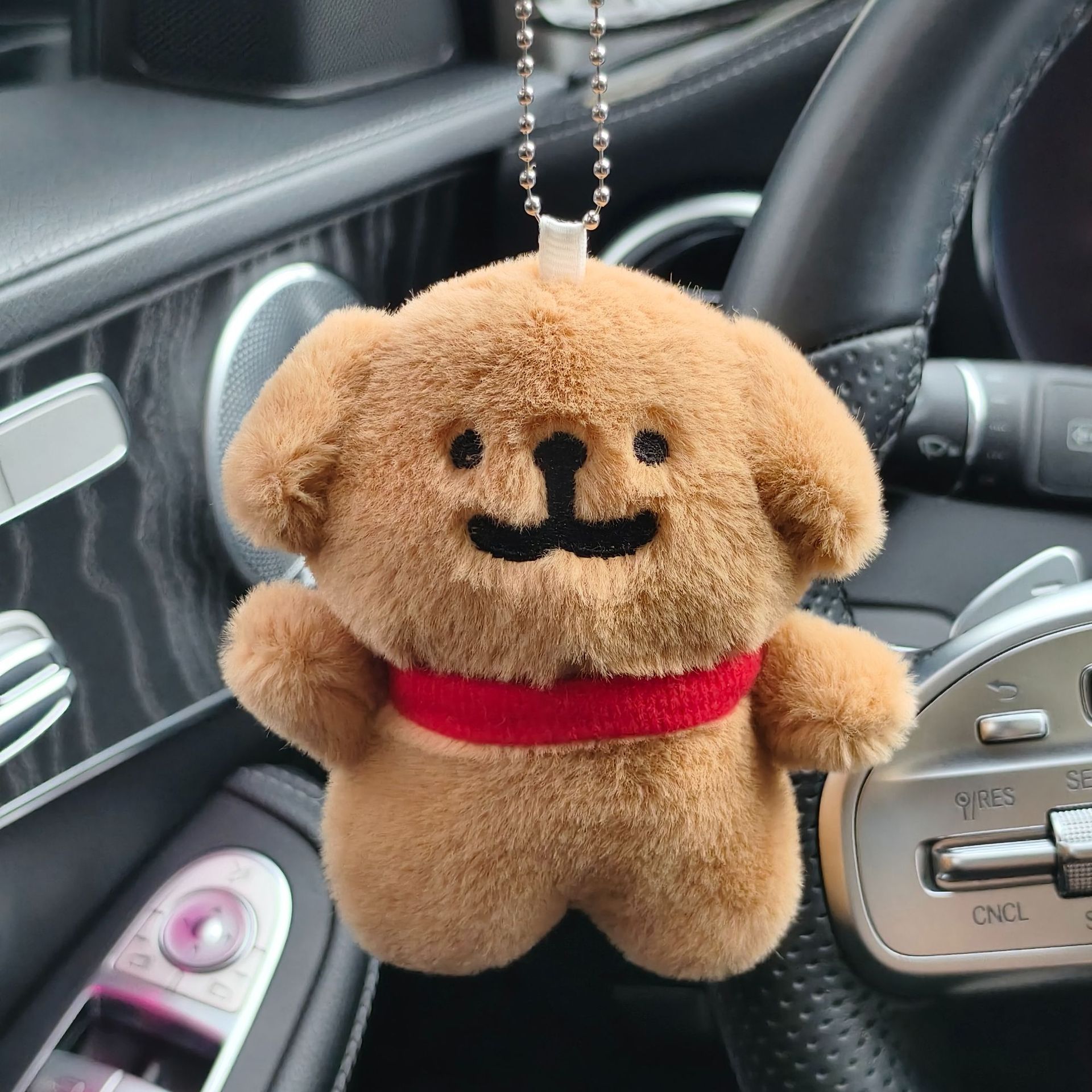 Line Puppy Keychain Pendant Doll Plush Doll Grabber Doll Wholesale Gift Cute Cartoon Head Pendant