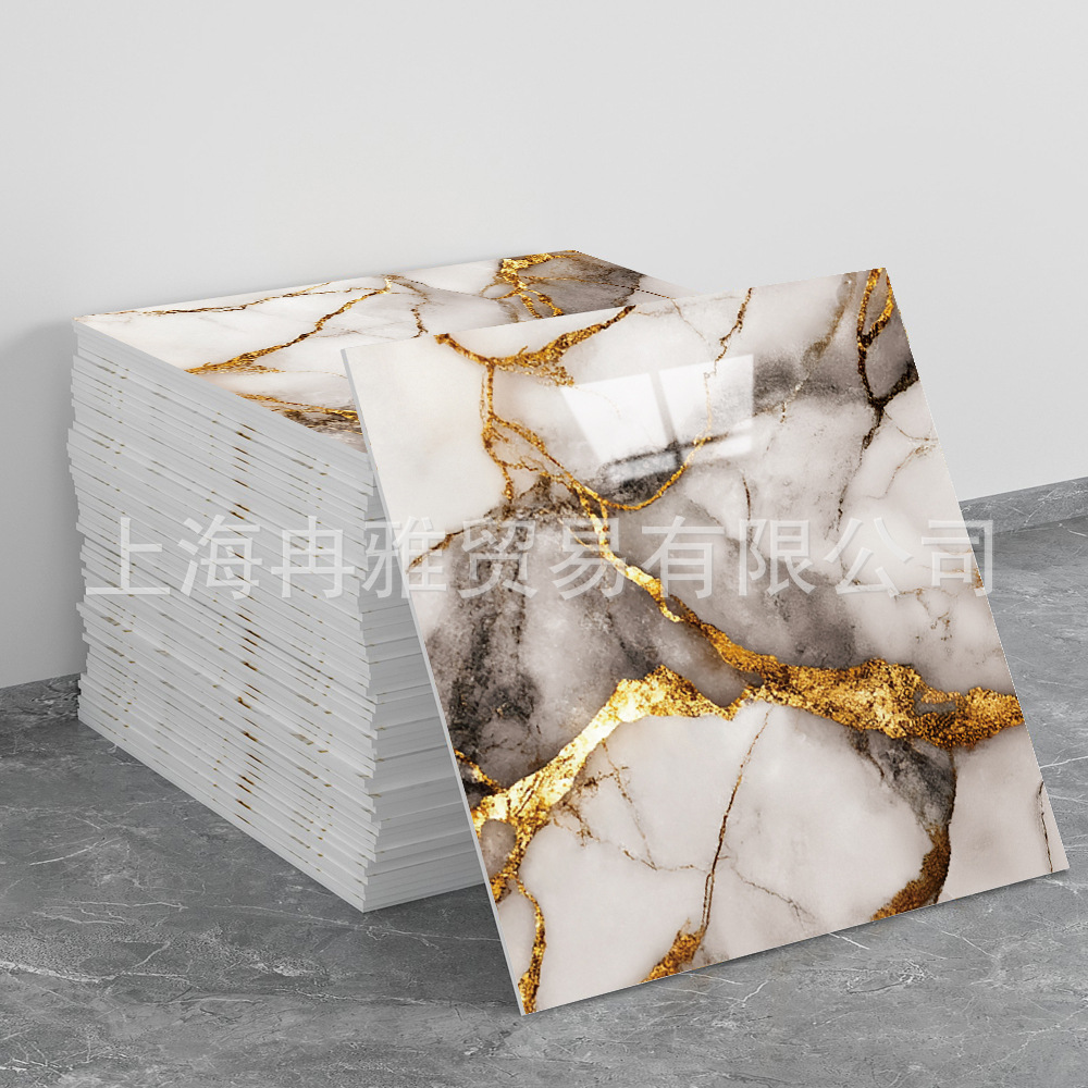 Cross-border foreign trade wholesale imitation ceramic tile wall stickers self-adhesive 3d three-dimensional aluminum-plastic board toilet kitchen renovation ugly wallpaper