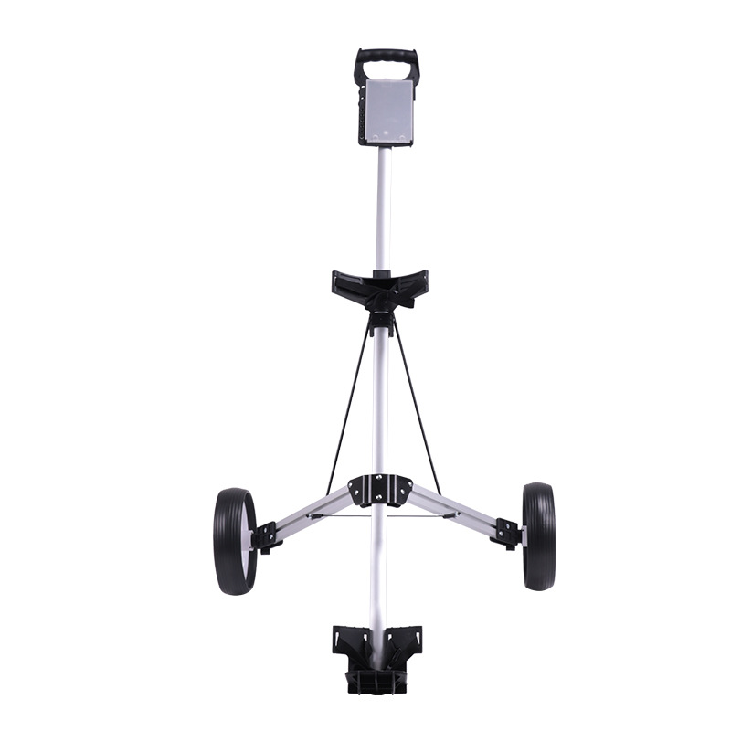 Manufacturer in stock golf trolley two-wheel cart aluminum alloy material foldable golf cart golf supplies
