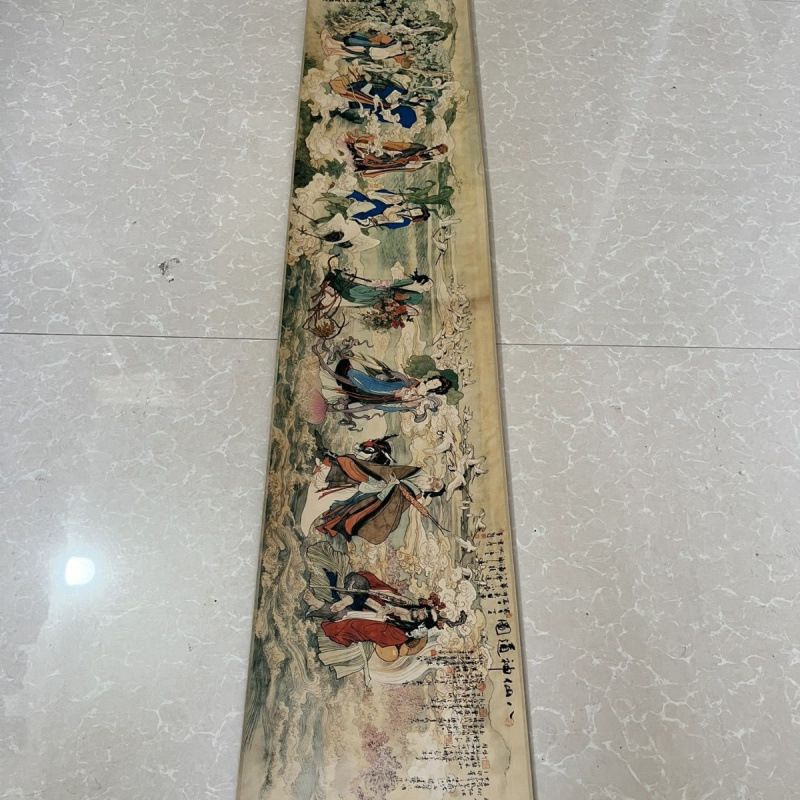Antique Celebrity Calligraphy and Painting Ding Yunpeng Eight Immortals Scroll Scroll Living Room Decorative Painting Chinese Painting Collection Hanging Painting