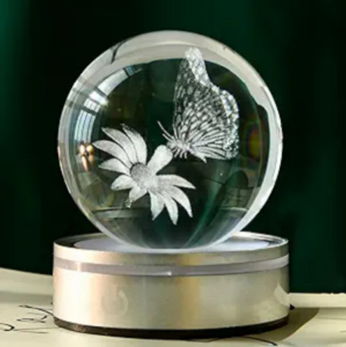 Креативный кристаллический шар-ночник, декор для офиса