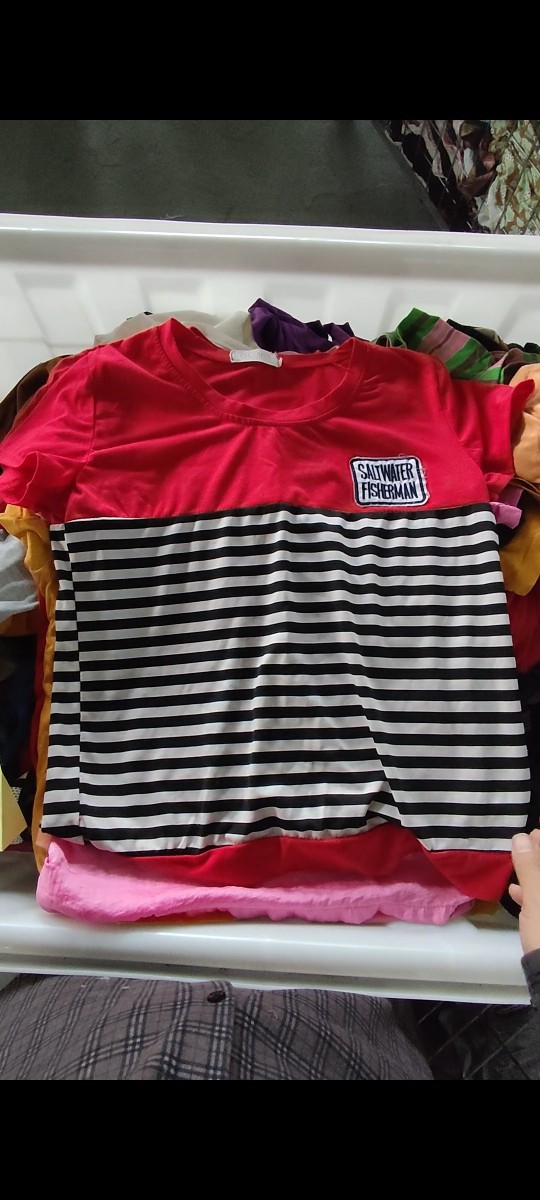 Вторичные вещи, старая экспортная футболка, простой большой размер, летняя футболка для женщин