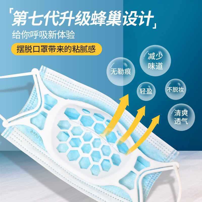 Mask holder anti-stuffiness device with lanyard mask anti-stuffiness inner support 3D three-dimensional washable mask holder