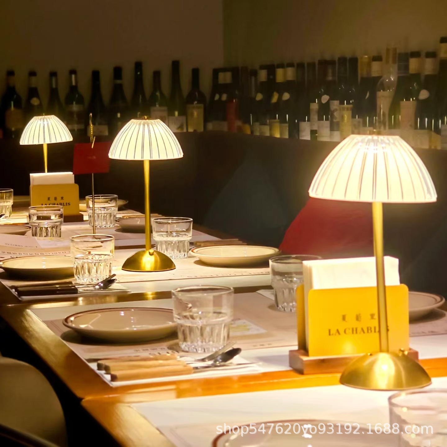 Cross-Border Popular Led Table Lamp, Light Luxury, High-End Retro Atmosphere Lamp, Table Lamp, USB Charging, Cafe Bar Eye Protection