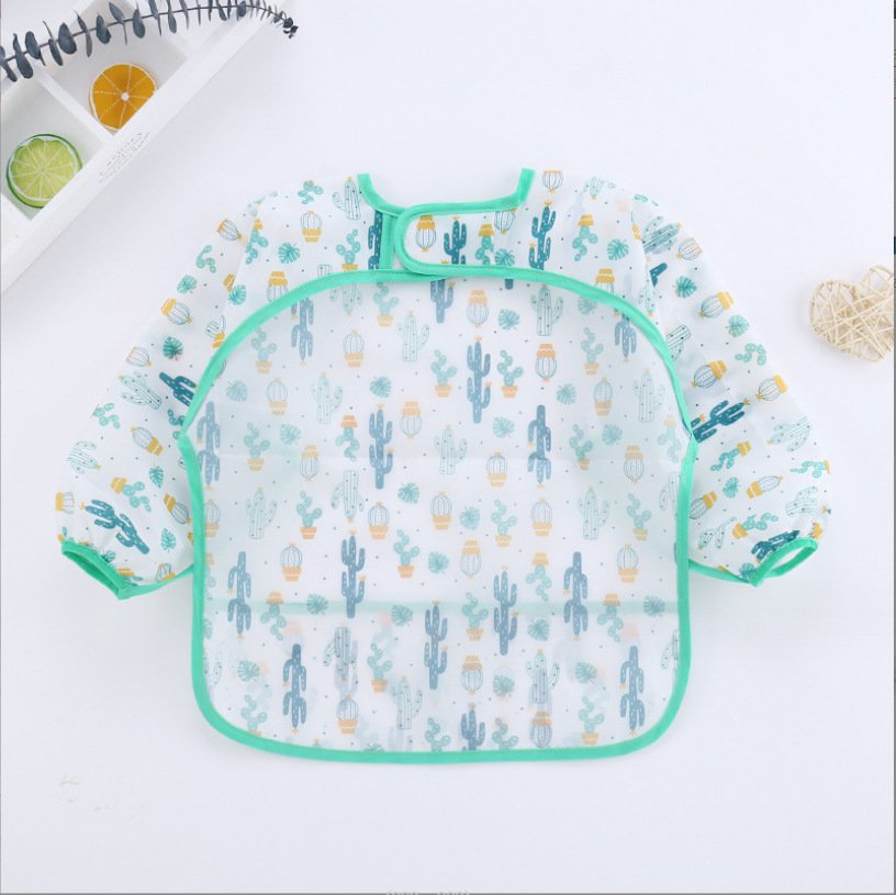 Foreign trade factory processing overalls anti-dressing waterproof baby baby children wash-free dining clothes bib bib painting clothes
