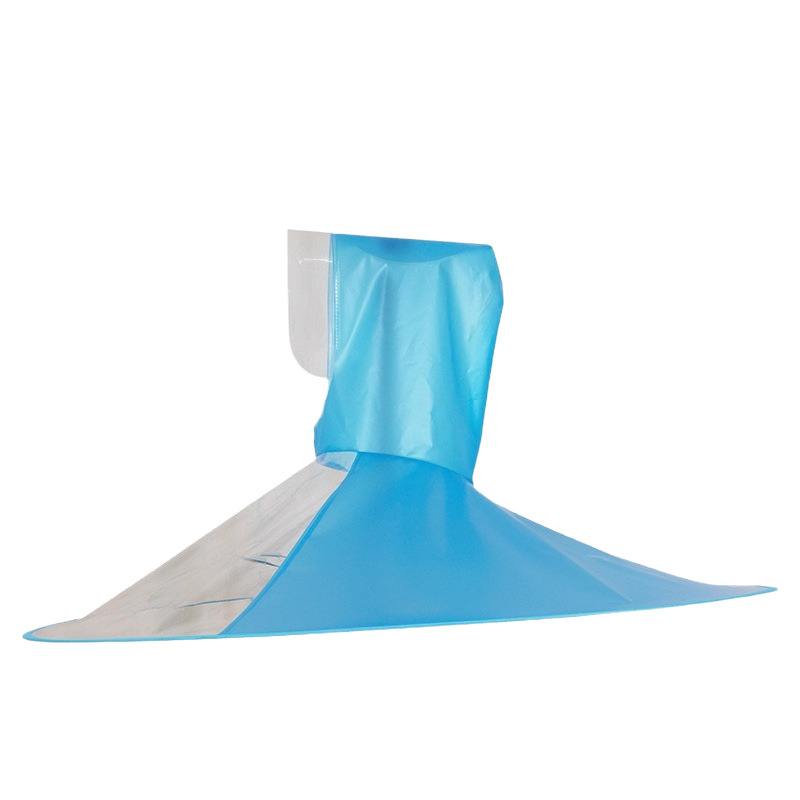 [Xinyiqi] Ufo Raincoat Men's Head-Mounted Adult Umbrella Hat Fishing Equipment Rain Gear Cloak Foldableing Transparent