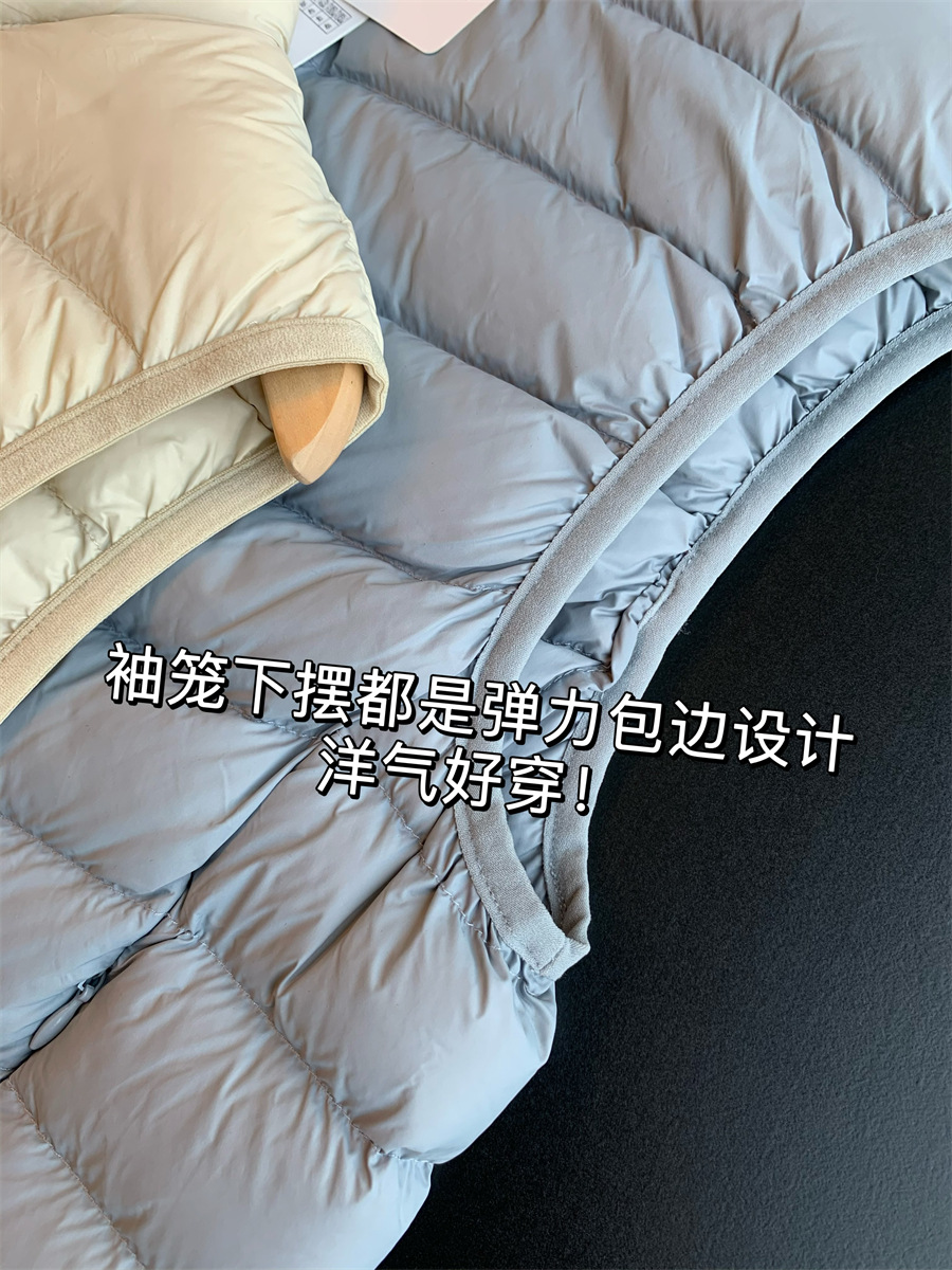 Cross-border micro-business 90 white duck down chubby girl plus size women's 2024 winter light down vest vest vest export