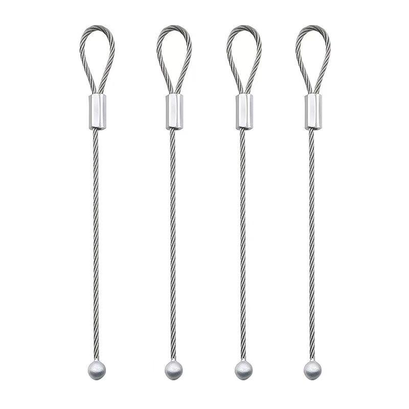 Wire Rope Terminal Processing Customized 304 Stainless Steel Crimping Rubber-Coated Fish Eye Terminal Fitness Equipment Terminal Connector