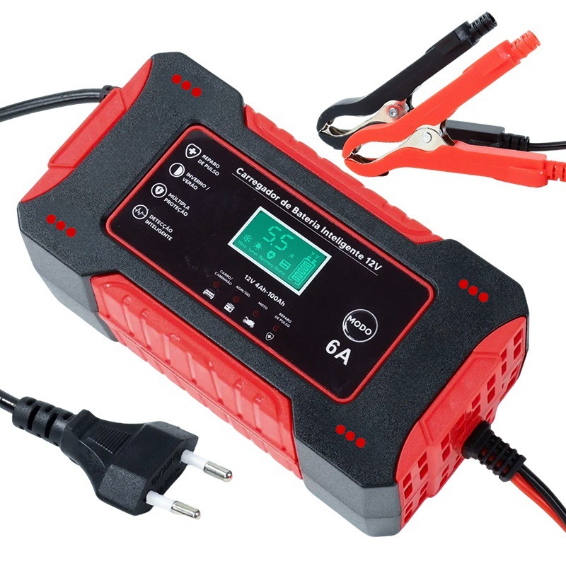 12V6A Motorcycle Battery Charger Car Battery Charger 12V Smart Repair Battery Charger