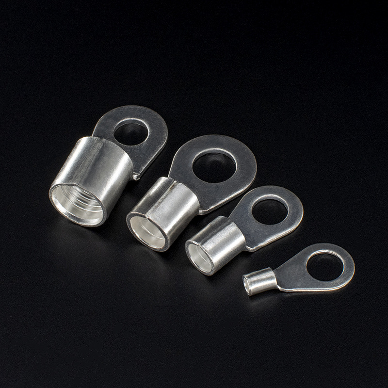 CJH Copper Welding Port Silver-plated OT50-6/8/10/12/16 End Cold-pressed Round Bare Terminal Block Copper Nose