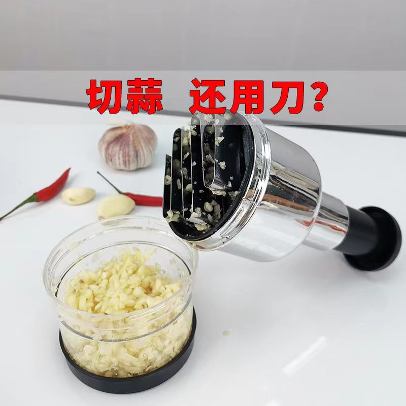 304 Stainless Steel Garlic Press Manual Garlic Crusher Chopper for Cutting Onions, Ginger, and Garlic Kitchen Tool Garlic Masher