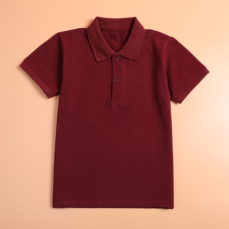 2024 Summer Children's Clothing Short-Sleeved Polo Shirt Pure Color T-Shirt Boys and Girls Class Uniforms Kindergarten Uniforms Primary and Secondary School Uniform Tops